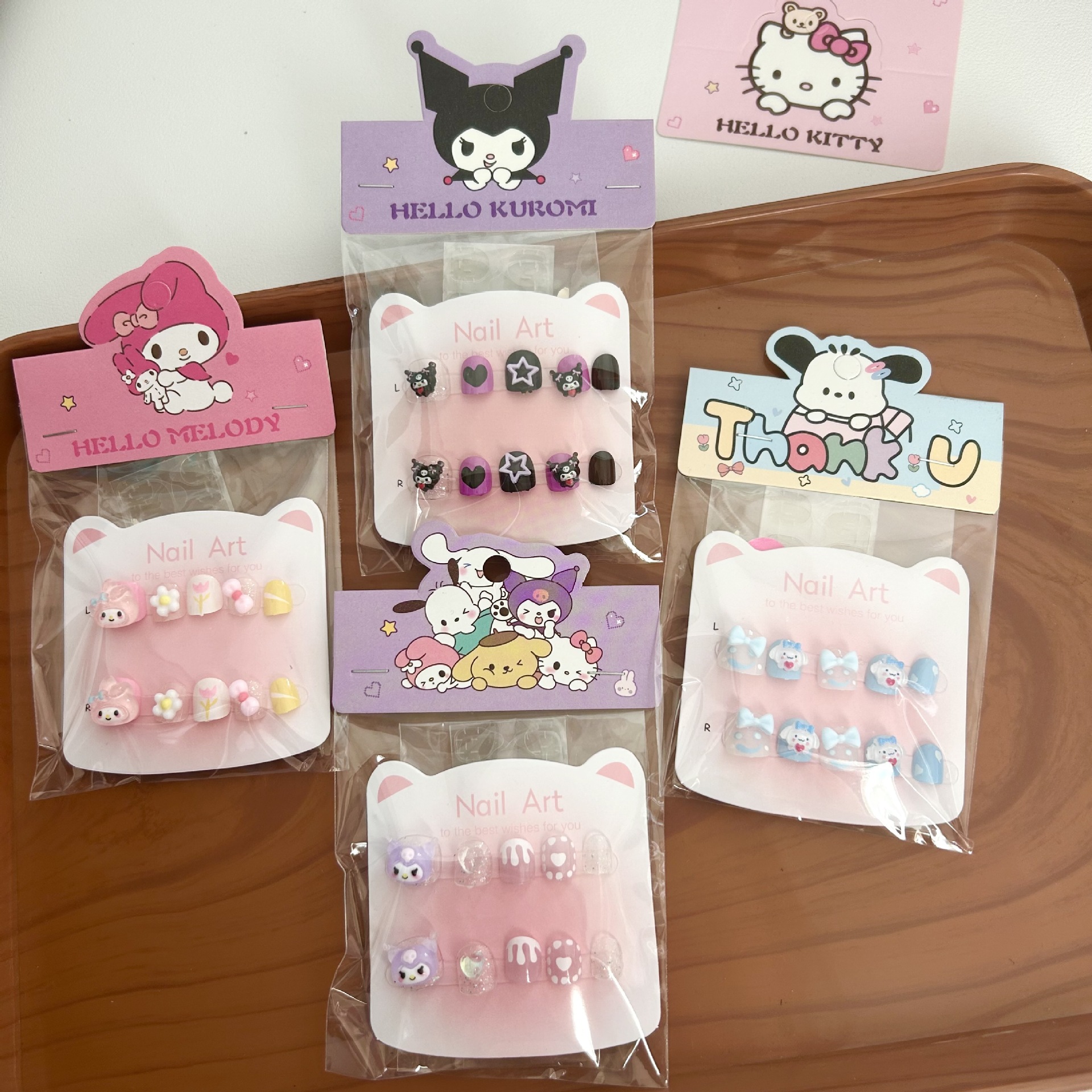 Niños estereoscópicos hechos a mano para usar uñas adorables pegatinas de uñas de dibujos animados para chicas juguetes