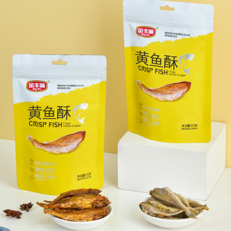 金丰味网红香辣黄鱼酥办公休闲零食香脆小黄鱼海鲜干货厂家批发