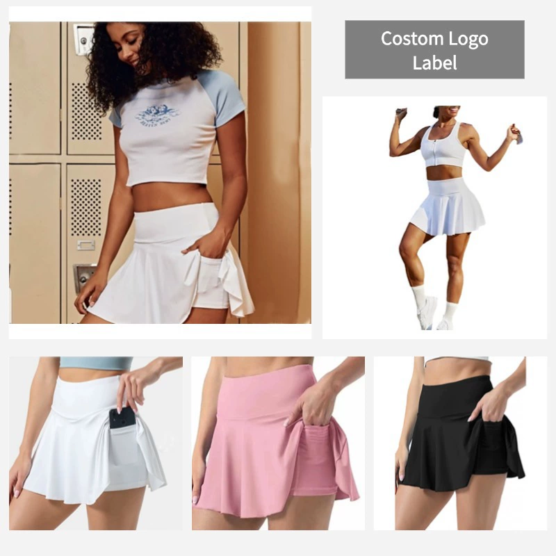 2024 летний новый кроссовер AliExpress wish элегантная женская плиссированная теннисная юбка спортивная юбка с высокой талией