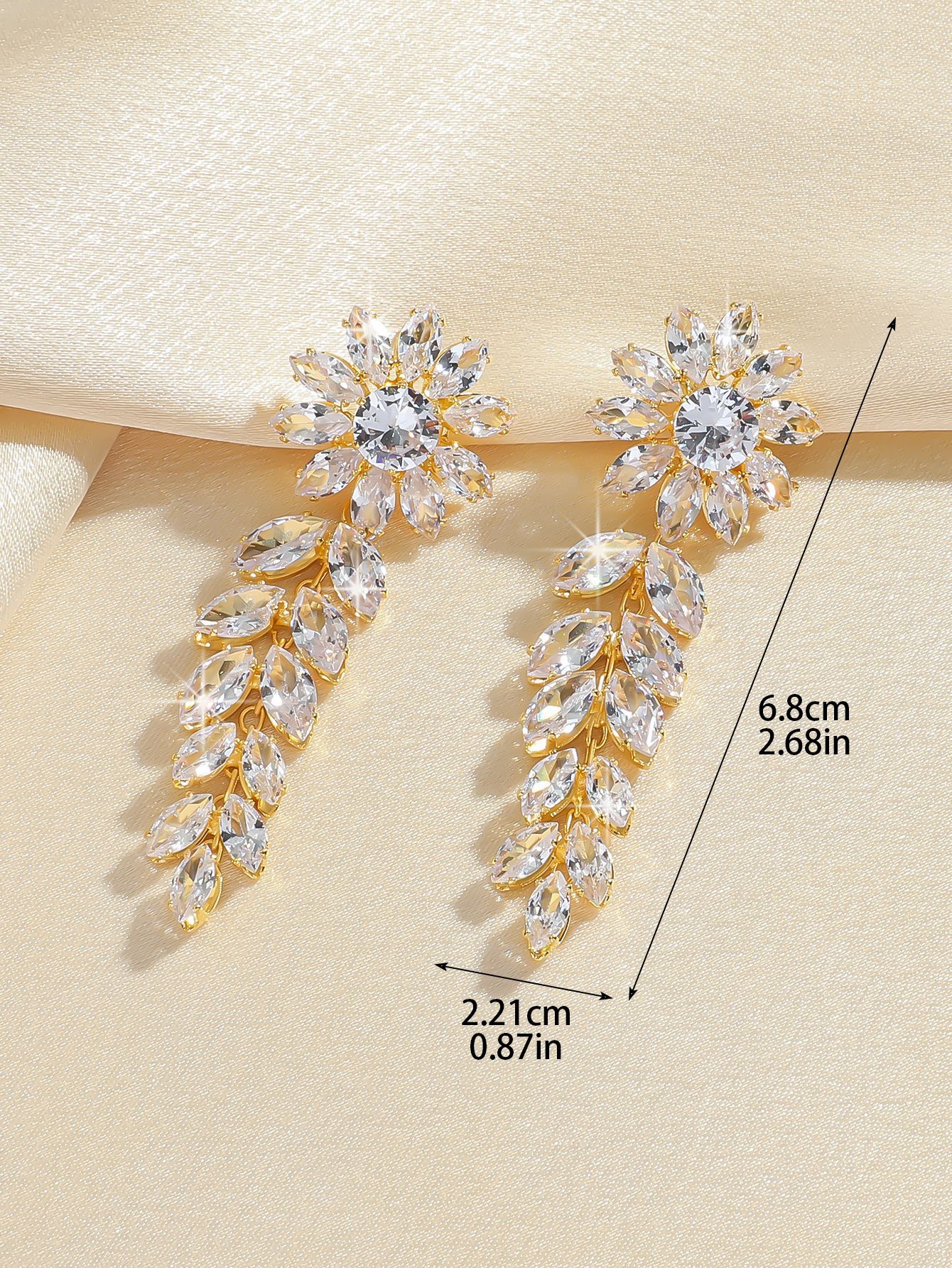 orecchini lunghi con nappe e strass in zircone super flash di alta qualità per le donne, orecchini alla moda dal temperamento_voghion.com