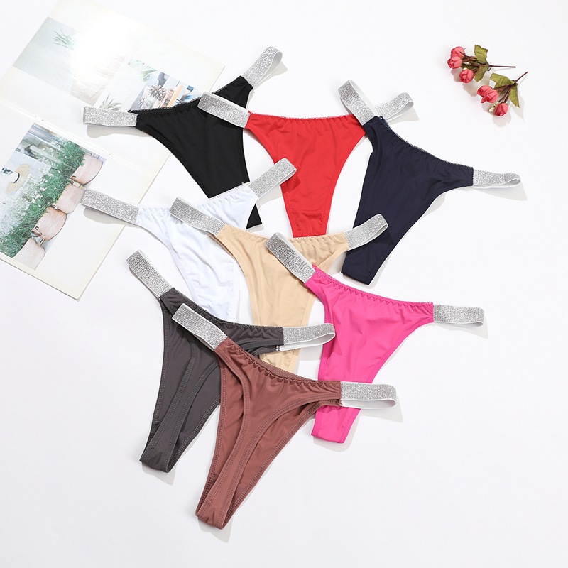 Color Block Low Waist Thong Panties display picture 16