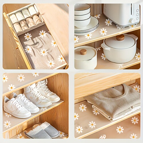 EVA Thick Printed Table Mat Cabinet Mat Shoe Cabinet Drawer Moisture Proof Pad Paper Cuttable Kitchen Waterproof Oil Proof Mat