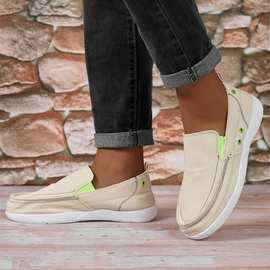 新款沃尔卢帆布鞋男韩版一脚蹬男鞋透气防滑防臭老北布鞋