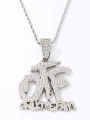 Silver pendant + 20-inch rope chain