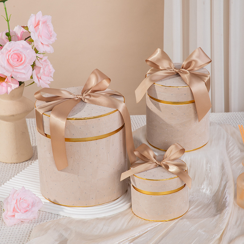 Caja de regalo de cumpleaños, dama de honor, caja de regalo de terciopelo, caja de regalo de boda de gran capacidad, caja de regalo vacía