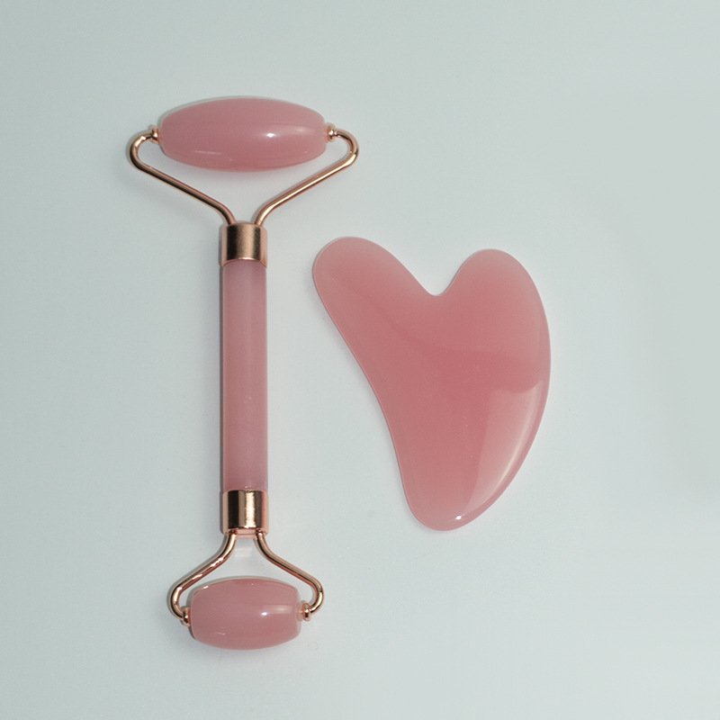 Cara transfronteriza cara cara cara de acero inoxidable tablero de masaje rodillo masajeador en forma de corazón ojos belleza meridiano varilla de belleza varilla de belleza