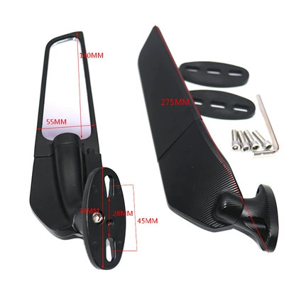 Motorcycle rearview mirror large mirror horizon universal
