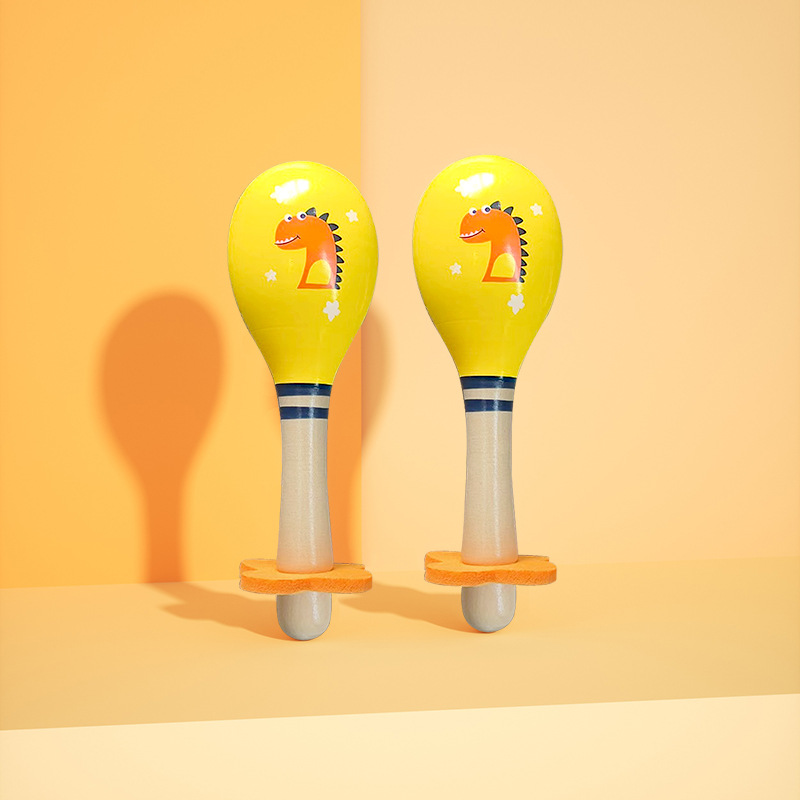 15cm medio martillo de arena instrumento de percusión madera color Bola de arena jardín de infantes Orff instrumento musical juguete de educación temprana