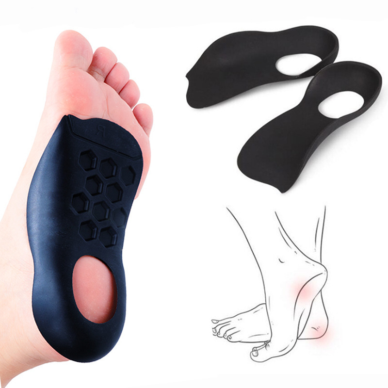 Adult Xo-Shaped Leg Correction Insole, Arch Support Pad, Flat Foot Correction, Internal and External Inversion, Half Size Heel Pad