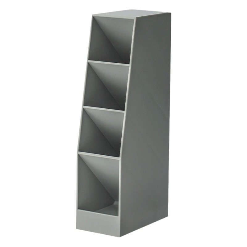 多機能デスクトップ4グリッド収納ボックスオフィス斜め筆立て長方形クリエイティブ斜め挿し式筆立てins高颜値