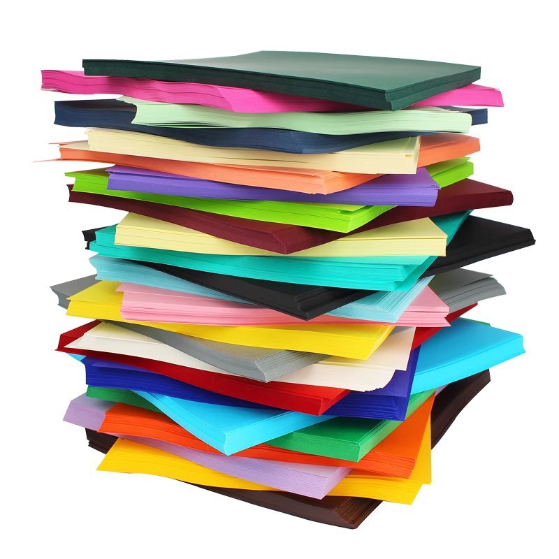 Cartón en stock al por mayor A4 cartón de color pulpa de madera pura mezclada 20 color 230g cartón de pintura de color para niños