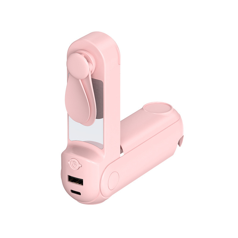 夏の新入生屋外ハンドヘルドポータブル USB ミニファン多機能スマート 5 イン 1 デスクトップファン|undefined