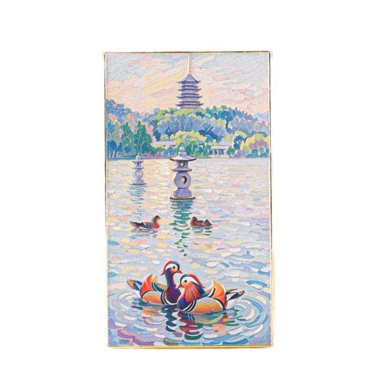 杭州文創冷蔵庫は西湖三潭印月雷峰塔油絵中国都市観光記念品のお土産を貼っています。|undefined