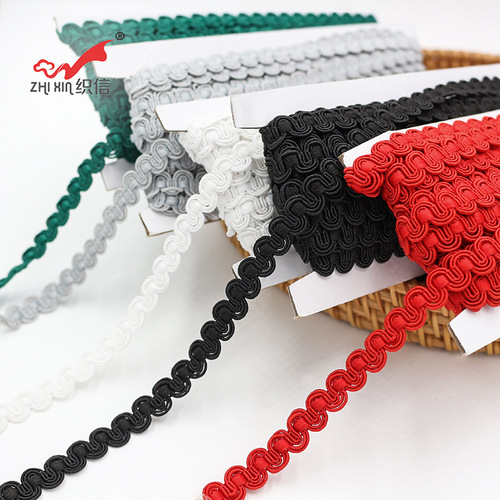 10 meters per card 1cm wide S-shaped wavy small lace curtain pillow trim lace sofa edge welt webbing accessories