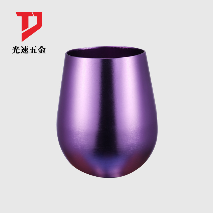 Metal de aluminio de una sola capa de vidrio de cerveza tipo de huevo tipo de tambor taza de agua copa de cóctel taza de La Boca copa de bebida fría copa de vino taza de aluminio