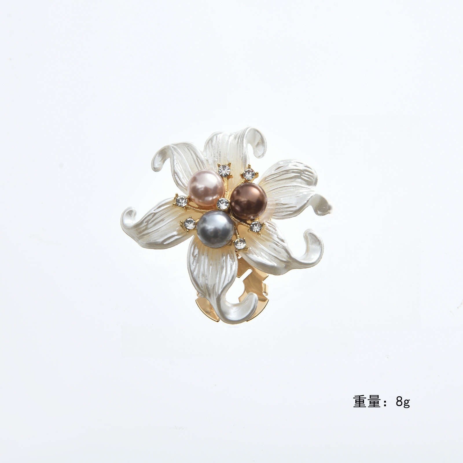 Copribottoni per gemelli floreali con perla e stella marina_voghion.com