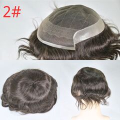 既製品OCTネット9X7in1B2 # 欧米男性用ヘアピース（手織りタイプ）
