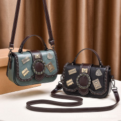 一件代發包包2021新款潮時尚單肩小方包韓版簡約斜跨手提女包工廠