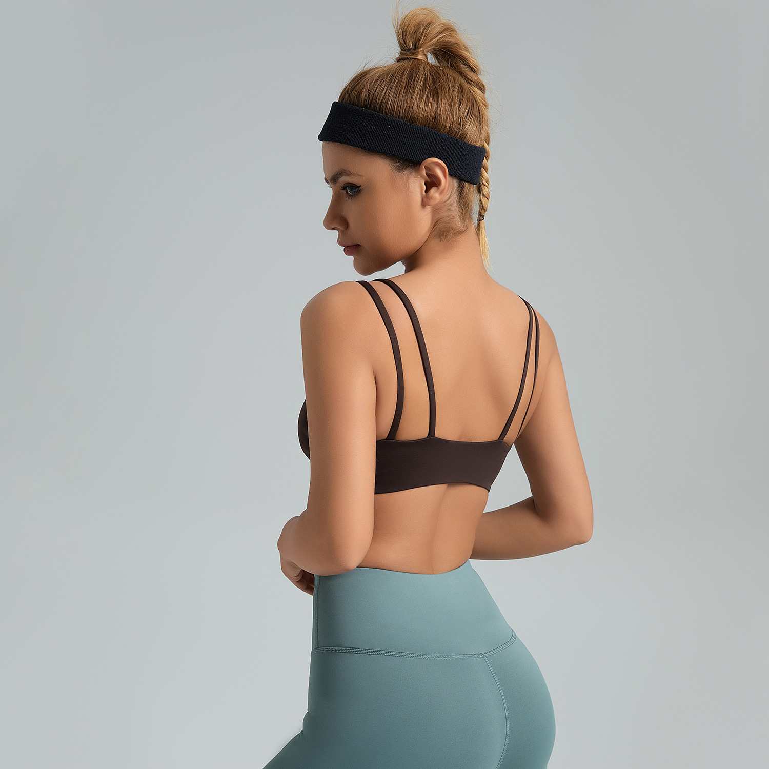 Área especial transfronteriza de doble hombro cintura delgada ropa interior deportiva alta elástica U-shaped antichoque reuniendo belleza espalda integral sujetador deportivo