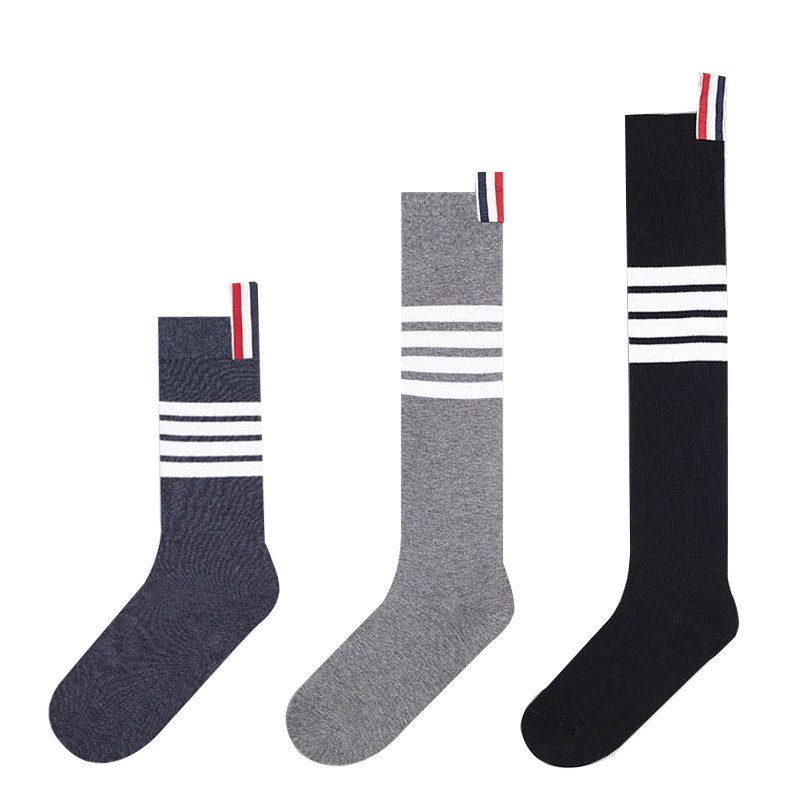 Tb Socks Four Stripes Pure with Label Cotton Spring & Fall Mid-Calf Socks Calf Socks Jk Japanese Style Stockings Knee-High Socks Tb Socks Four Stripes Pure with Label Cotton Spring & Fall Mid-Calf Socks Calf Socks Jk Japanese Style Stockings Knee-High Socks