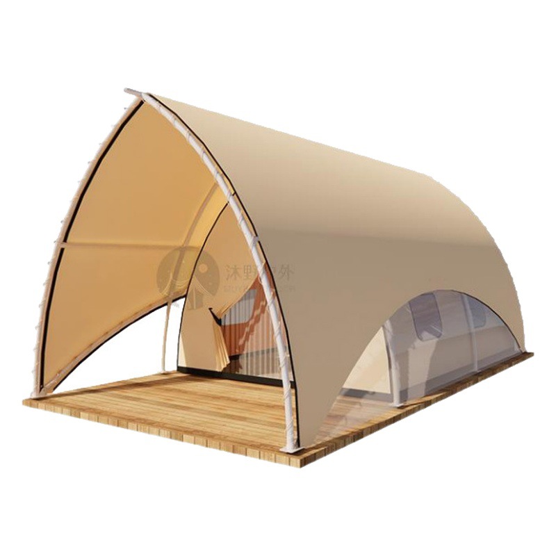 Muye al aire libre grande camping vela Hotel tienda de campaña impermeable ignífugo punto escénico residencial campamento tienda Hotel fabricante