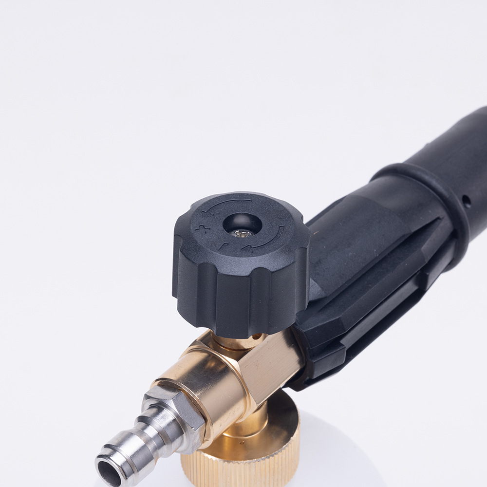 No. 4 semi-aluminum high-pressure PA foam nozzle cleaning machine foam spray gun, Taizhou nozzle for car washing with fan-shaped water output