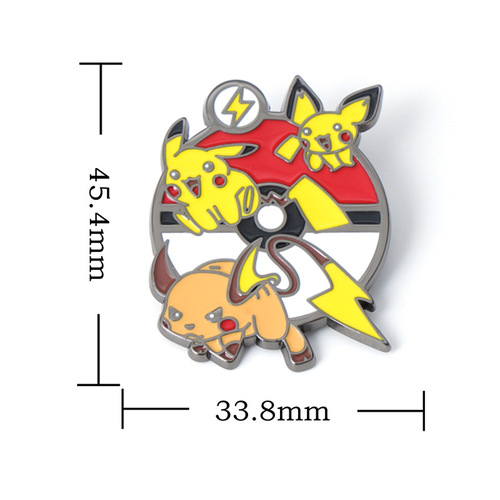 Pokemon Second Creation Scene Evolution Animation Peripheral Gift Creative Decoration Cartoon Brooch Alloy Badge