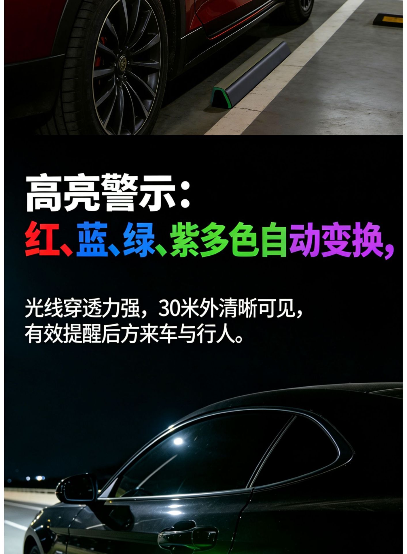 Car Welcome Light, Multi-Functional Led Anti-Collision Flashing Door Warning Light, Car Ambient Light, Colorful Ground Lighting Warning
