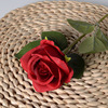 Simulation single -supporting European -style Paris Rose Hotel Wedding Valentine's Day Decoration Fake Flower Artificial Silk Flower Wholesale