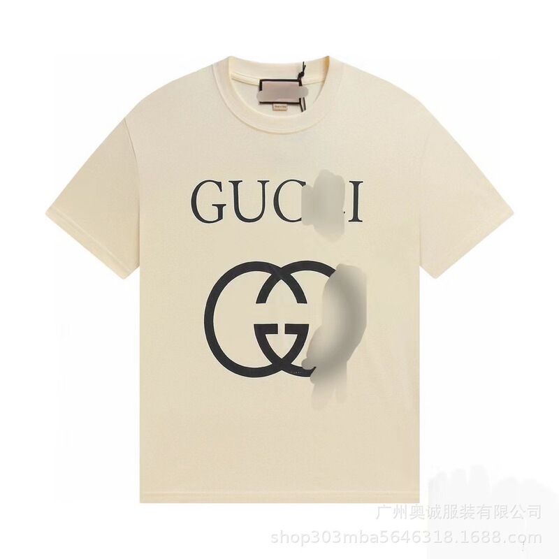 国境を越えた貿易 G ファミリー 24ss 高品質 240 グラム デイリー カジュアル ルーズ メンズ レディース カップル ラウンドネック 半袖 Tシャツ|undefined