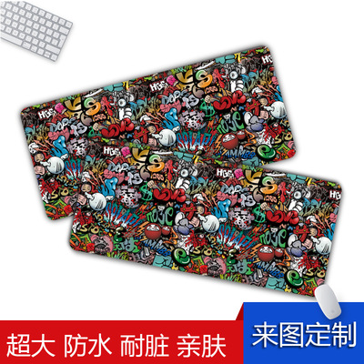 Graffiti Mouse pad Cross border Electricity supplier Large Table mat Mouse pad Catcher customized Ad mats factory Direct selling