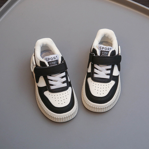 Children's shoes, boys, small white shoes, spring and autumn, soft-sole, fashionable skate shoes, girls, and children's sneaker, leather, single-layer shoes, trendy