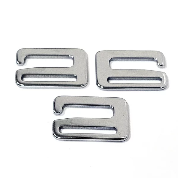 Thickened stainless steel bag hardware accessory, 38mm inner width E-type buckle, webbing fastener, fixed adjustment buckle