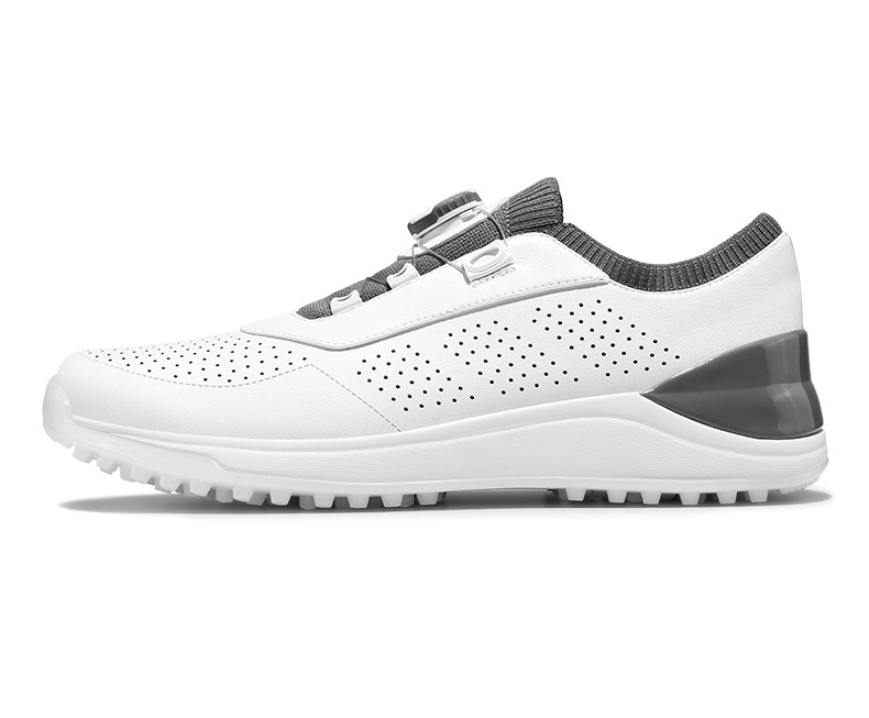 Giày golf nam PGM dây núm vặn, lỗ thoáng khí, chống trượt — Xz264-trắng Xám [lỗ thông hơi] chi tiết 11