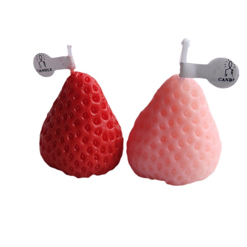 Fresas de fresa vela al por mayor caja de regalo de vela perfume regalo de cumpleaños modelado vela de cera con mano regalos abundantes