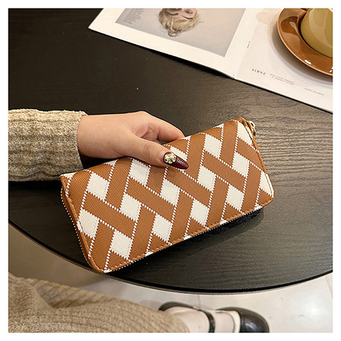 Women's Stripe Pu Leather Side Zipper Wallets display picture 12