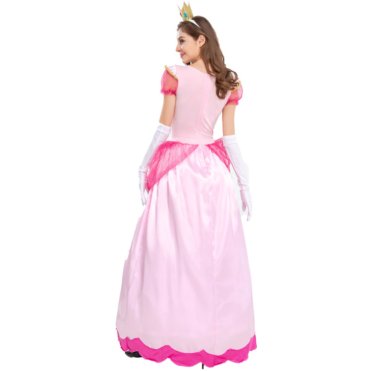 Disfraz de Halloween Mario adulto Biqi princesa vestido rosa priceParty rosa princesa rendimiento 2896 image 5