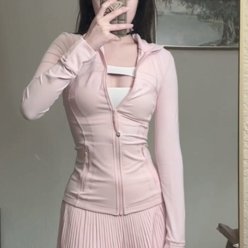 Lulu Original Define Stand Collar Yoga Jacket Long Sleeve Running Sports Jacket Women's Top Fitness Wear