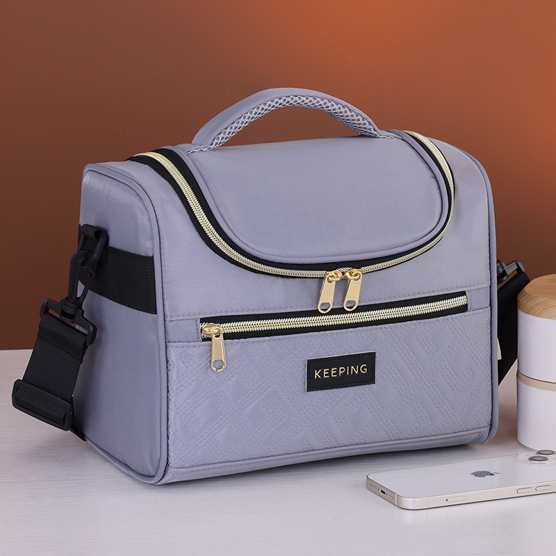 Puede llevar hombro/puede poner caja de almuerzo paraguas/picnic disponible-gris gran engrosamiento