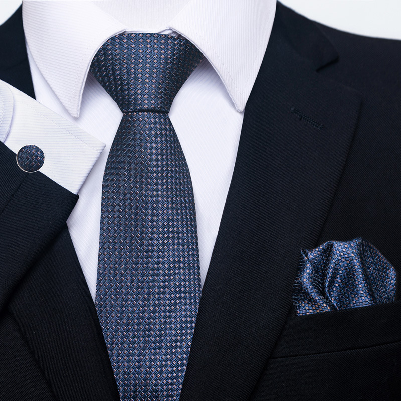 Paisley Men's Necktie Pocket Square And Cufflinks Gift Set_voghion.com