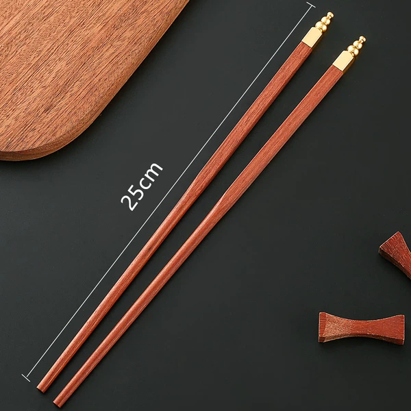 Square-head gourd red sandalwood chopsticks
