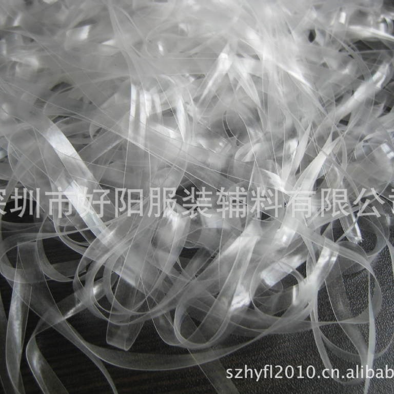 厂家批发供应高温定型弹力带/透明肩带/QQ带/透明挂衣带5MM高弹性