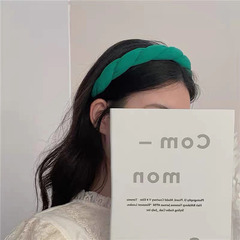 Elegant European and American Style High-Top Simple Solid Color Sponge Cross Band Headband, Stylish Summer Outfit Retro Hairband