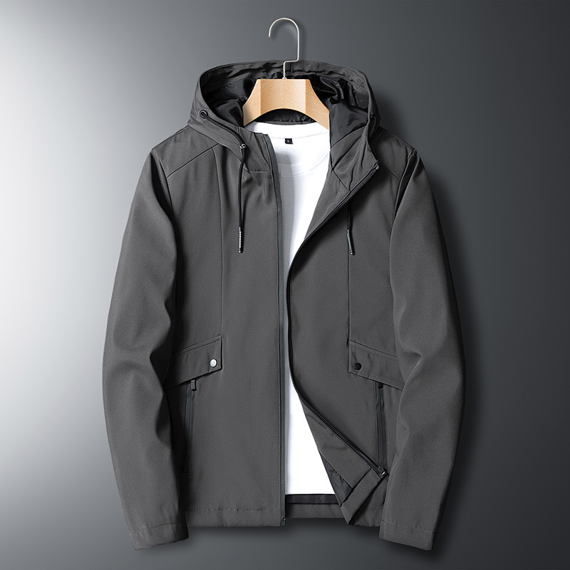 Men's Windbreak Spring and autumn season Hooded Adult coat Long Windbreaker Men's Jacket Manufactor wholesale coat