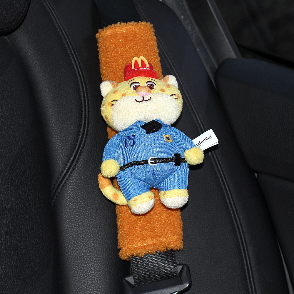 Protector de Peluche para Cinturón de Auto de Pluma Artificial, Decorativo image 6
