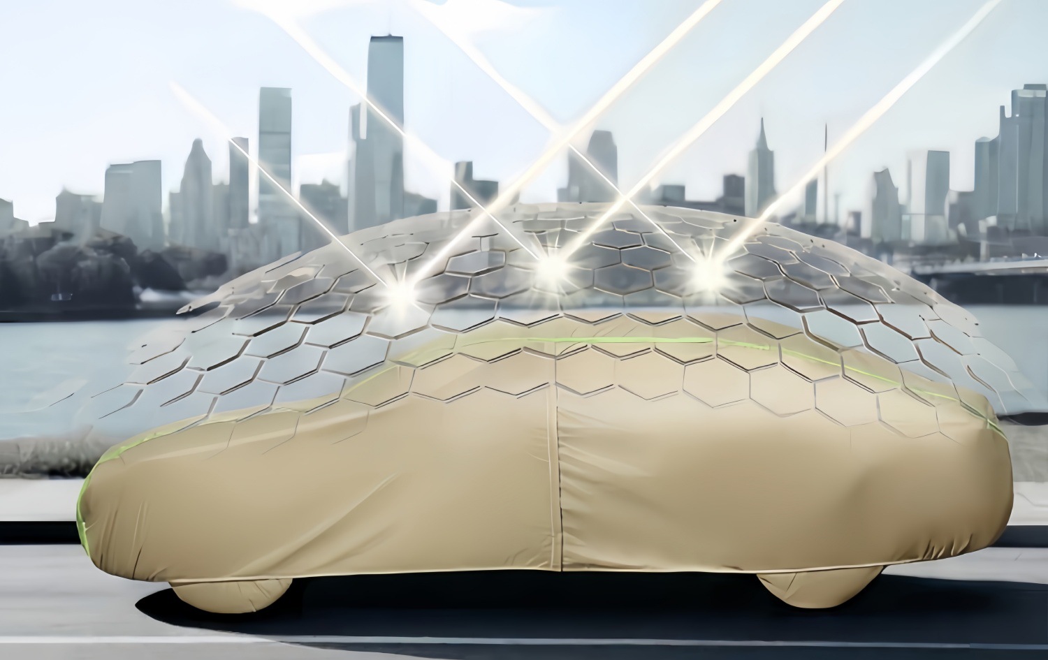 Car cover, sun-proof, rain-proof, heat-insulating, Oxford cloth dust-proof cover, with lock, thickened, universal car cover