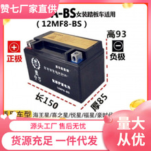 包邮7-摩托车电瓶12伏免维护干电瓶女装踏板车电瓶加水蓄电池名仕