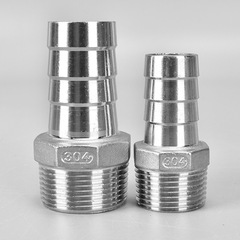 304 and 316 Stainless Steel Hexagonal Pagoda Fittings: External Thread for Water Pipes, Hose Connections, and Air Lines – Pagoda-Type Rubber Couplings