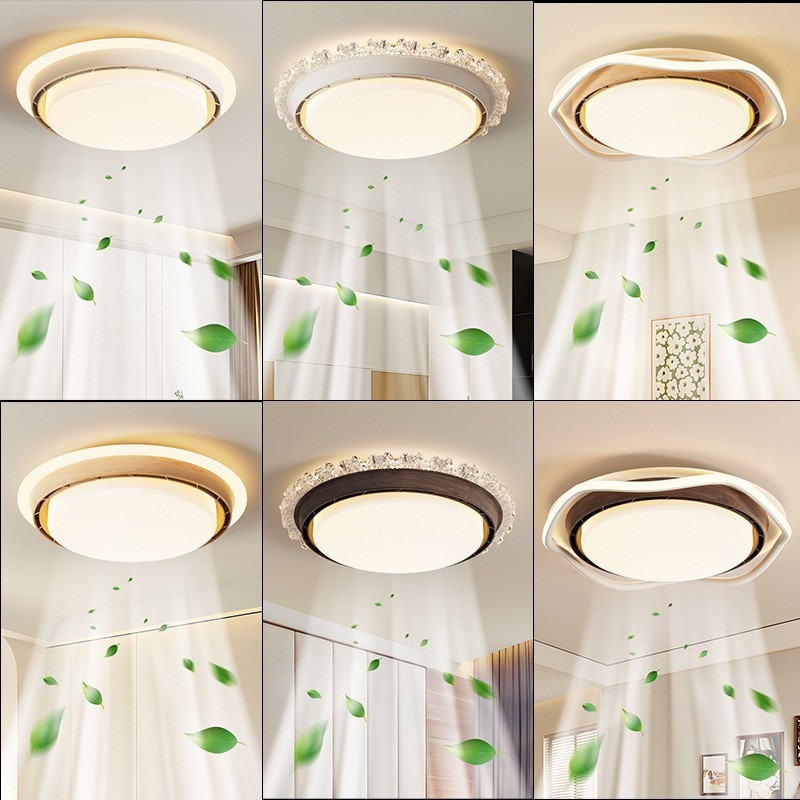 2026 New Model Invisible Silent Ceiling Light for Dining Room and Bedroom, Room Fan, Ceiling Fan Light, Full Spectrum Bladeless Fan Light