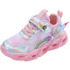 Girls Shoes with Light 2022 Autumn New Mesh Breathable Shoes Leather Shoes Girls Sneakers Princess Shoes